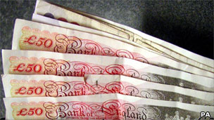 Fifty pound notes