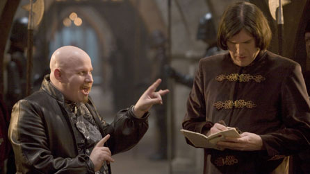 Matt Lucas (Chancellor Dongalor) and Alex MacQueen (Barnabus)