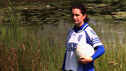 Christine Ní Raghallaigh wearing County Monaghan kit.