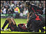 AC Milan goalkeeper Dida receives treatment after the incident
