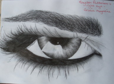 Eye in black and white