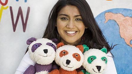 Nisha Anil with Mish, Moosh and Mogo