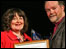 Mary Fox collects her prize at the CBC Awards