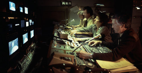 A typical nightly scene before transmission