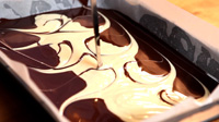 White and dark chocolate bark