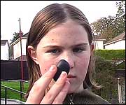 Alex finds a stone