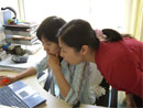 Two of my colleagues at the office.