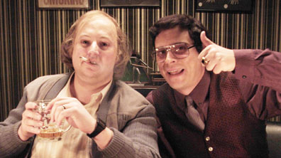 Robert and David as the snooker commentators
