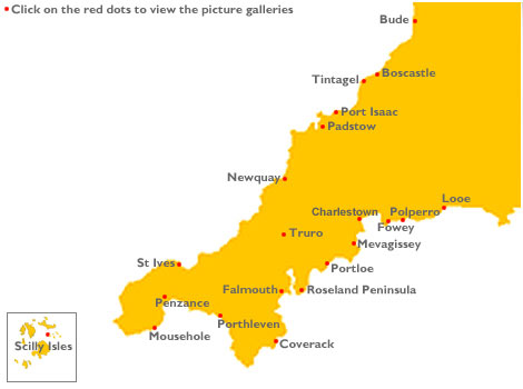 Map of Cornwall