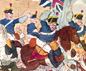 Painting of the Peterloo Massacre by George Cruikshank