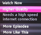 Screencapture of part of the Freesat controls